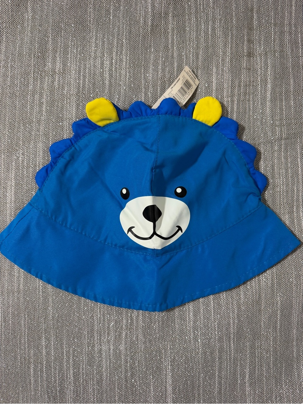 Baby bucket hat- Blue Bear Sun Hat - Cute Dino Ear Design